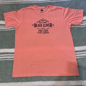 Black Clover 🍀 Live Lucky XXL Men’s Coral Logo T-Shirt
